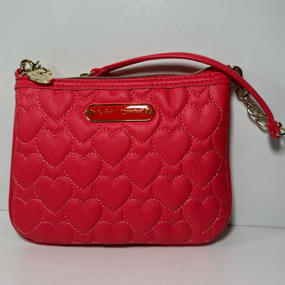 Betsey Johnson Quilted Heart Bag
